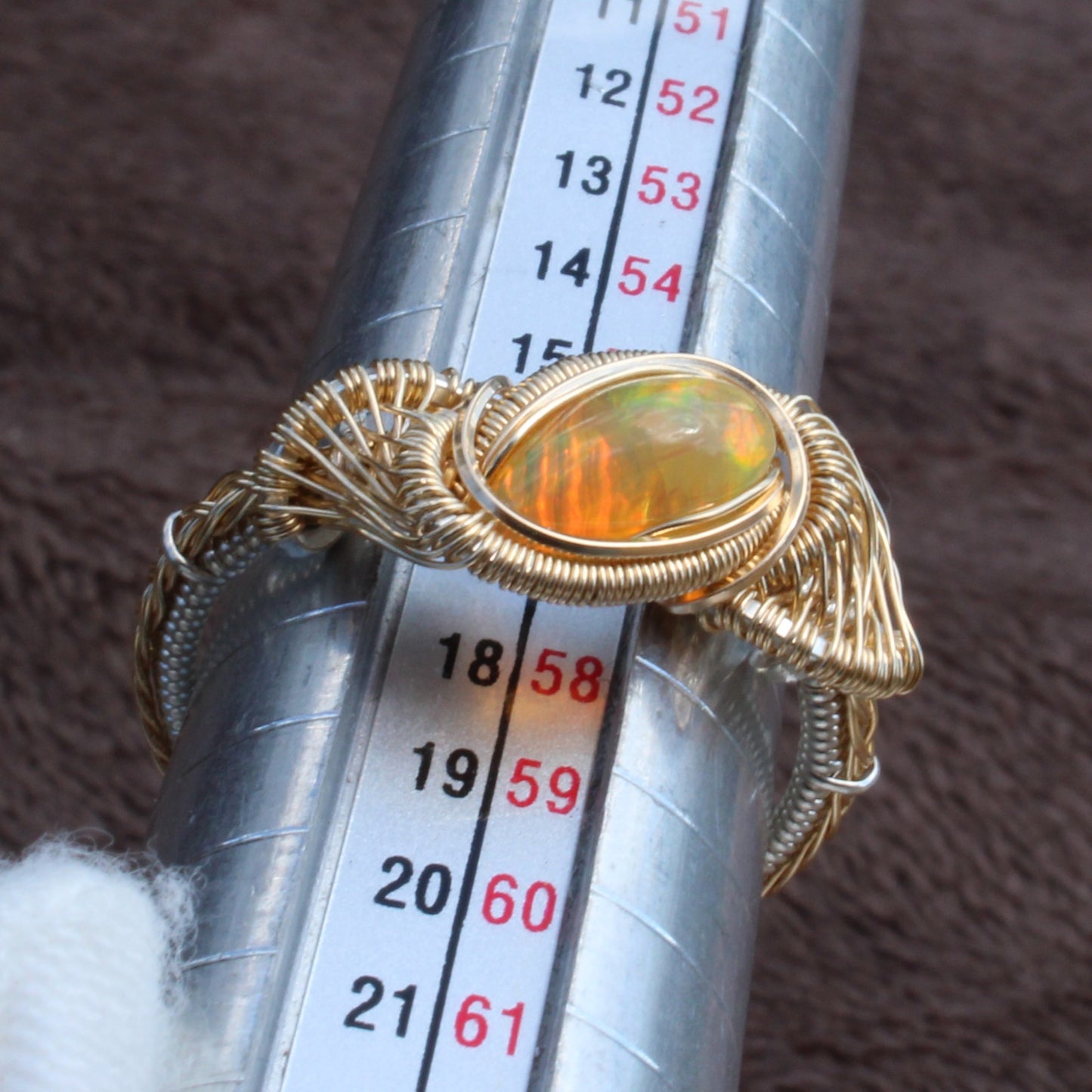 Ethiopian Opal Mixed Metal Ring