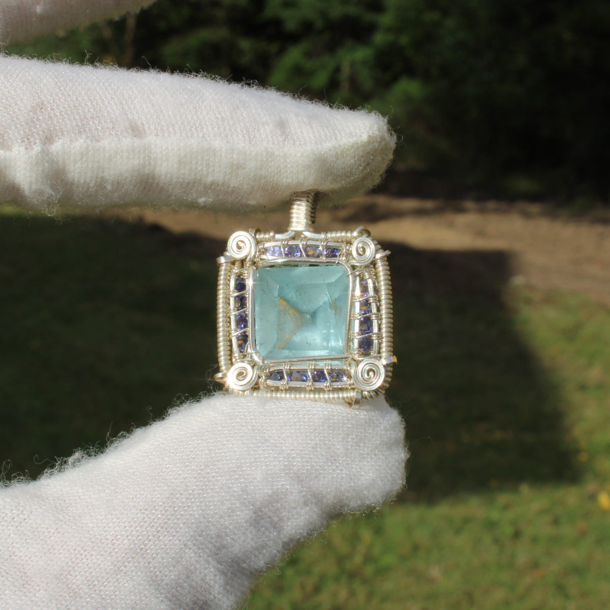 Calm Waters - Blue flourite, iolite- American Mined