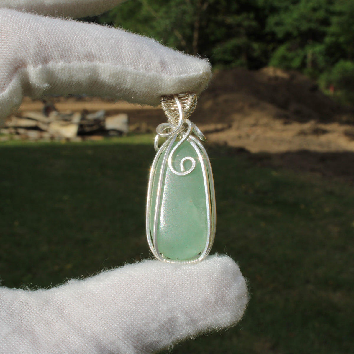 Green aventurine swirl - American Mined