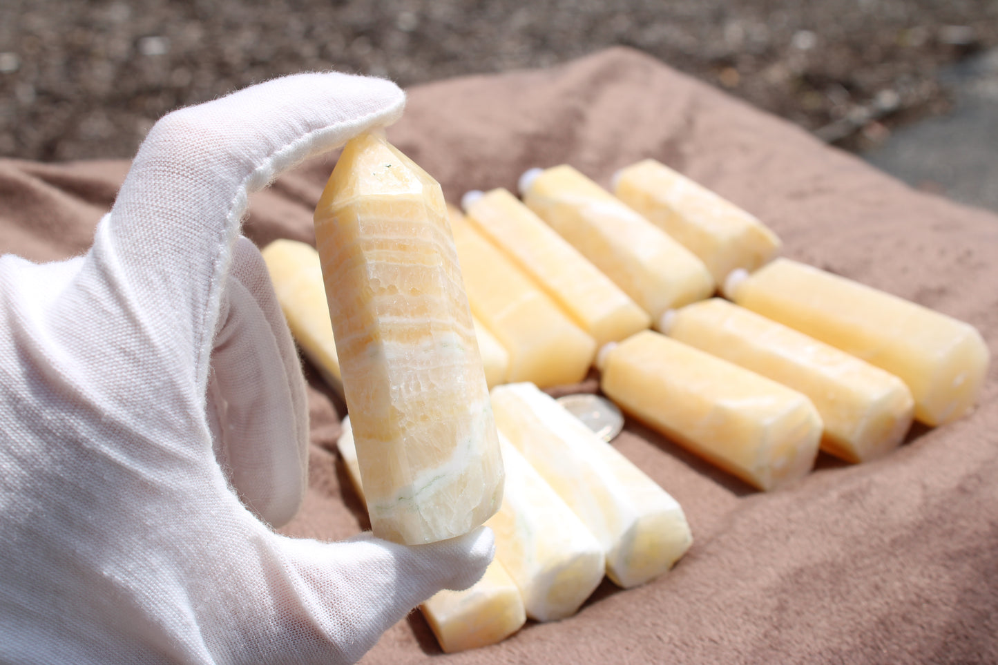 Yellow Calcite towers - Spring 2025