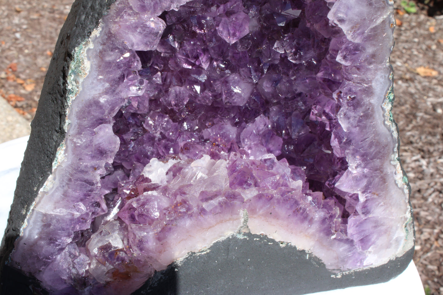 Amethyst Cathedral Crystal Geode with Stunning Purple Quartz Interior for Home Decor