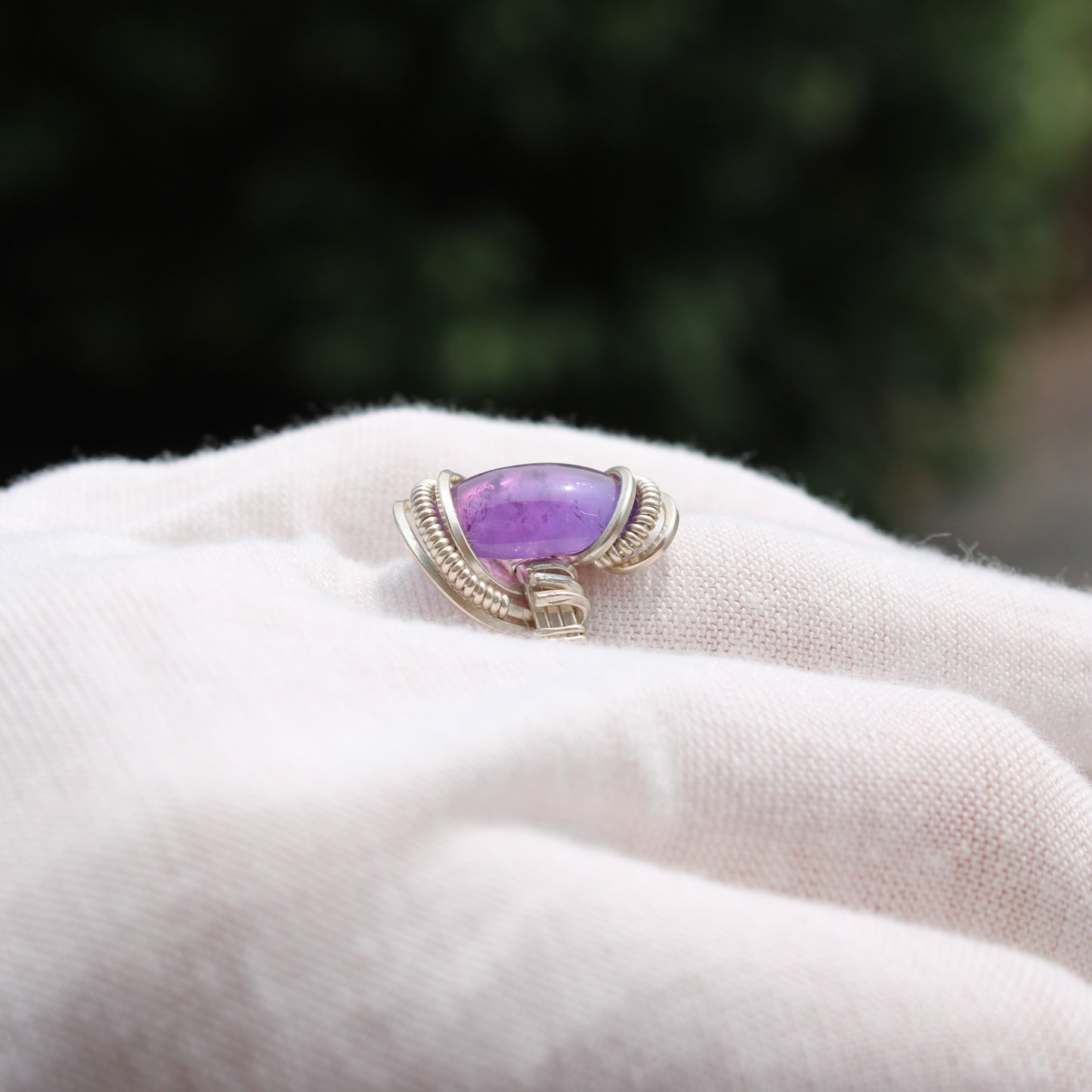 Amethyst Handmade Sterling Ring featuring a stunning purple gemstone and intricate silver detailing