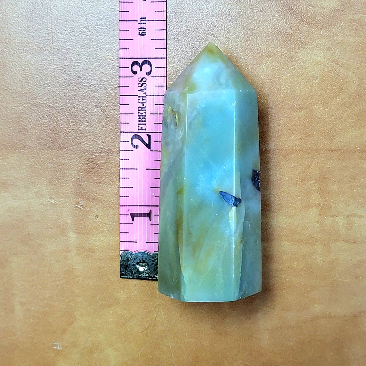 My Store Caribbean Calcite towers in various shades of blue demonstrating natural beauty and unique patterns