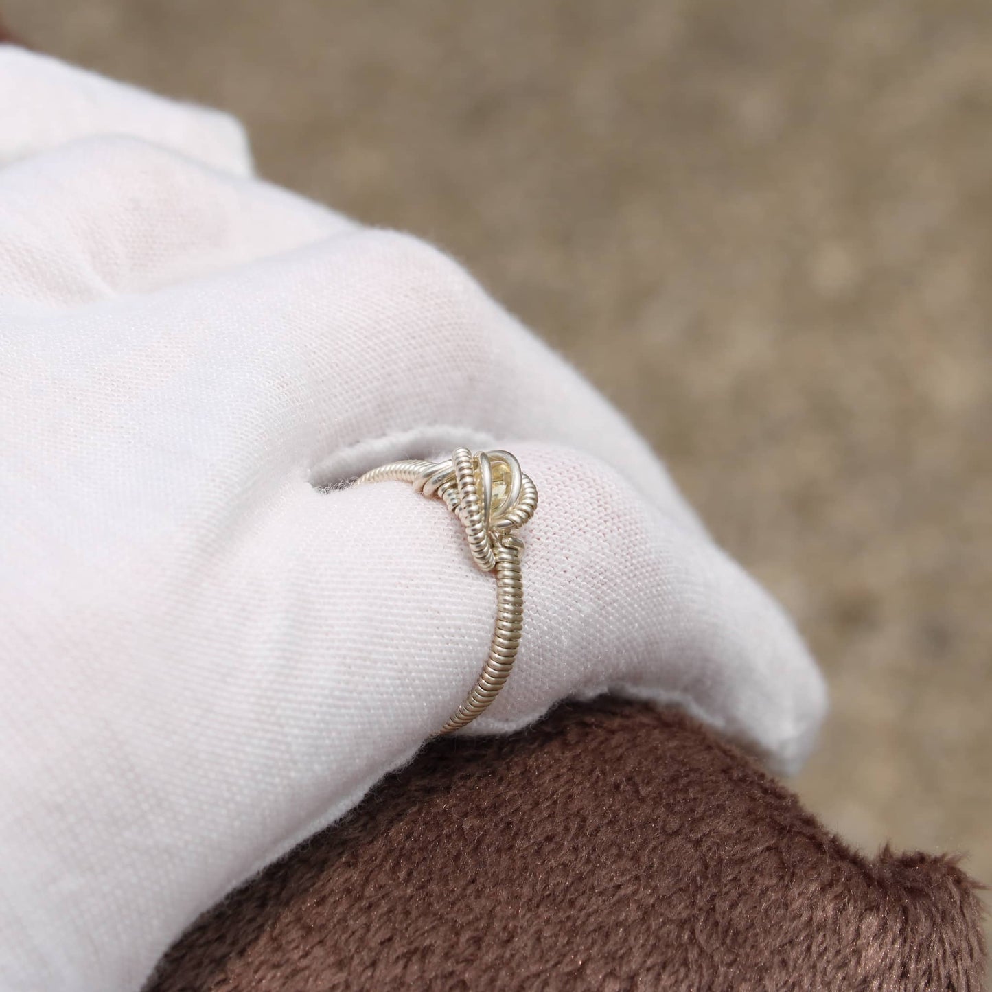 Silver Citrine ring with intricate detailing, perfect for elegant jewelry lovers