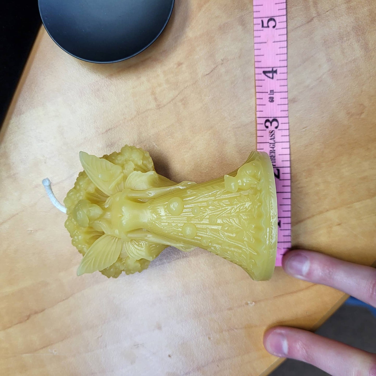 Forest Fairy beeswax candle shaped like a fairy with intricate design for decorative use