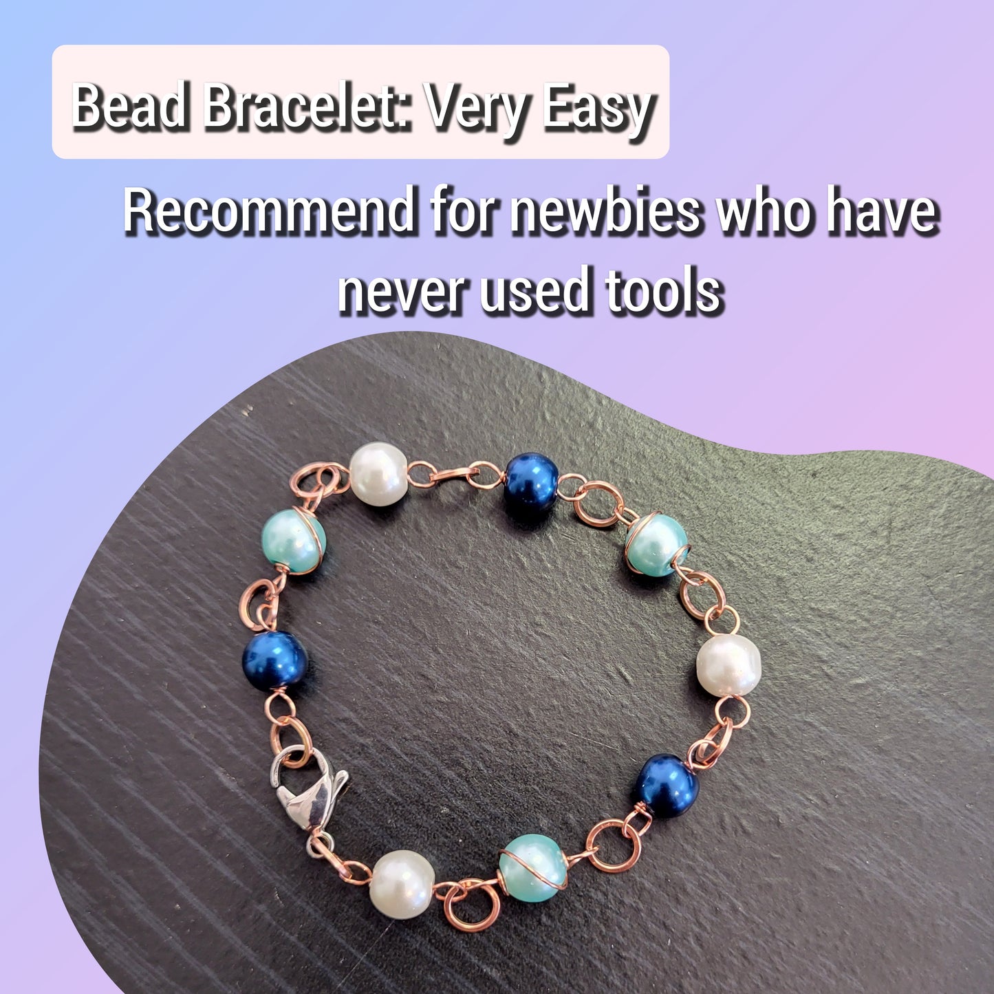 Bead bracelet designed for beginners, ideal for Jewelry Making Classes Fall 2025 enthusiasts