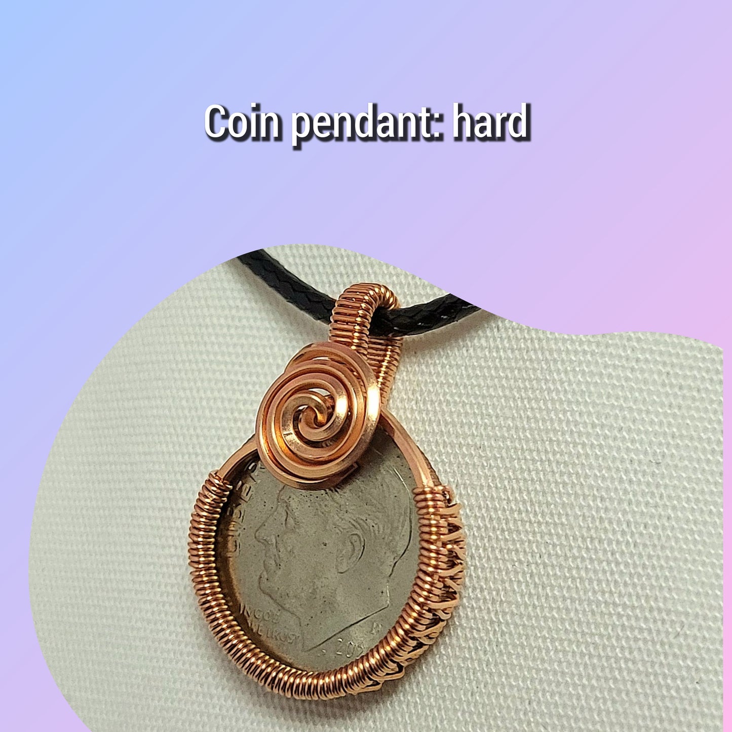 Handcrafted coin pendant made from copper wire, perfect for Jewelry Making Classes Fall 2025