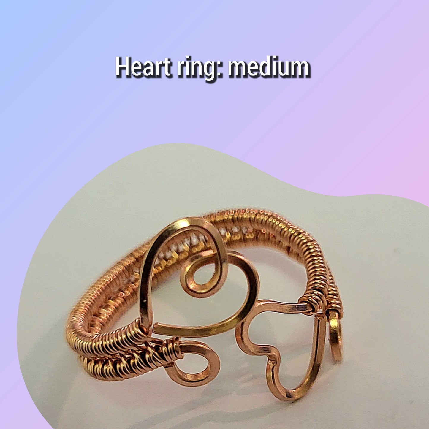 Medium heart ring crafted from wire, perfect for Jewelry Making Classes Fall 2025