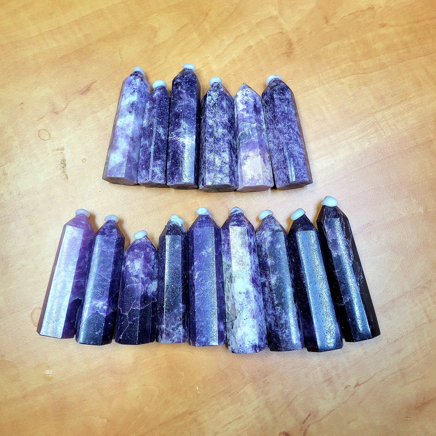 Lepidolite tower crystals