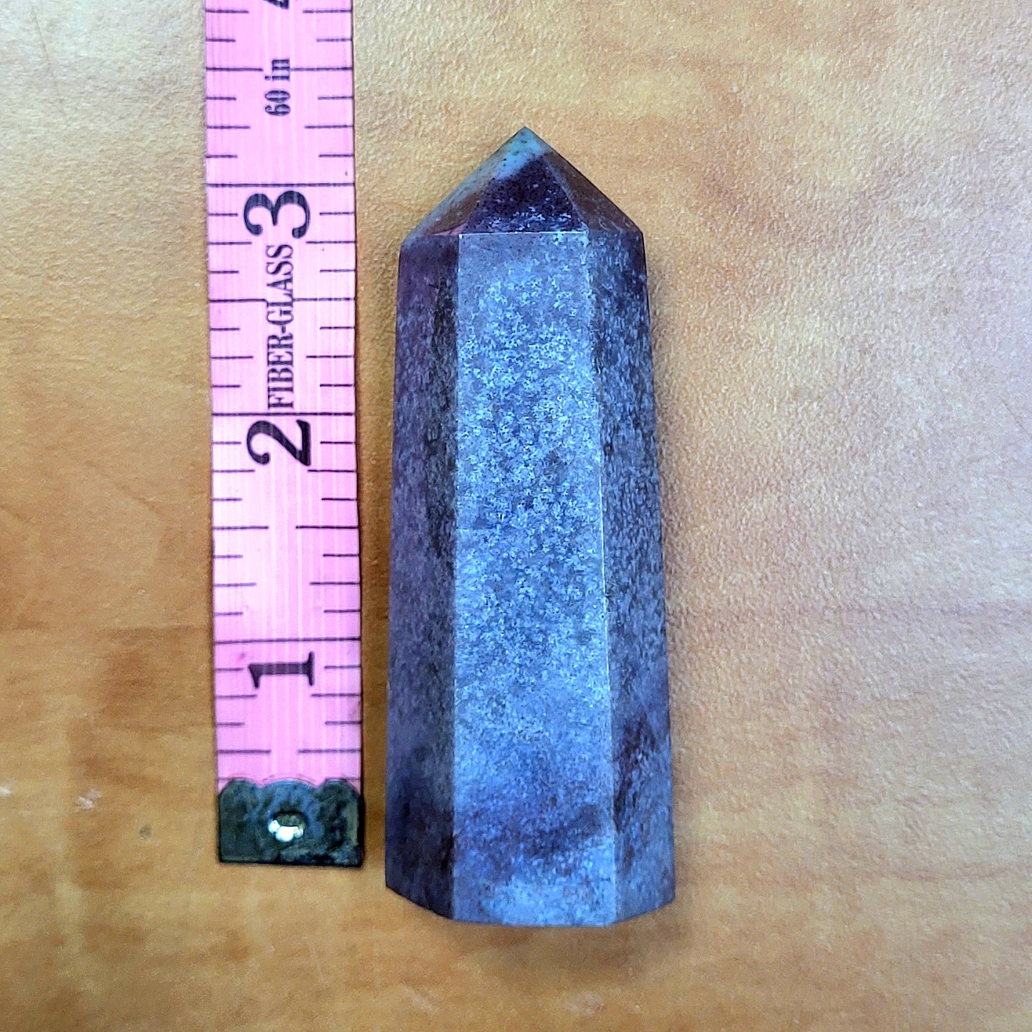 Ocean jasper tower crystal with a smooth finish and unique color patterns for meditation and decor