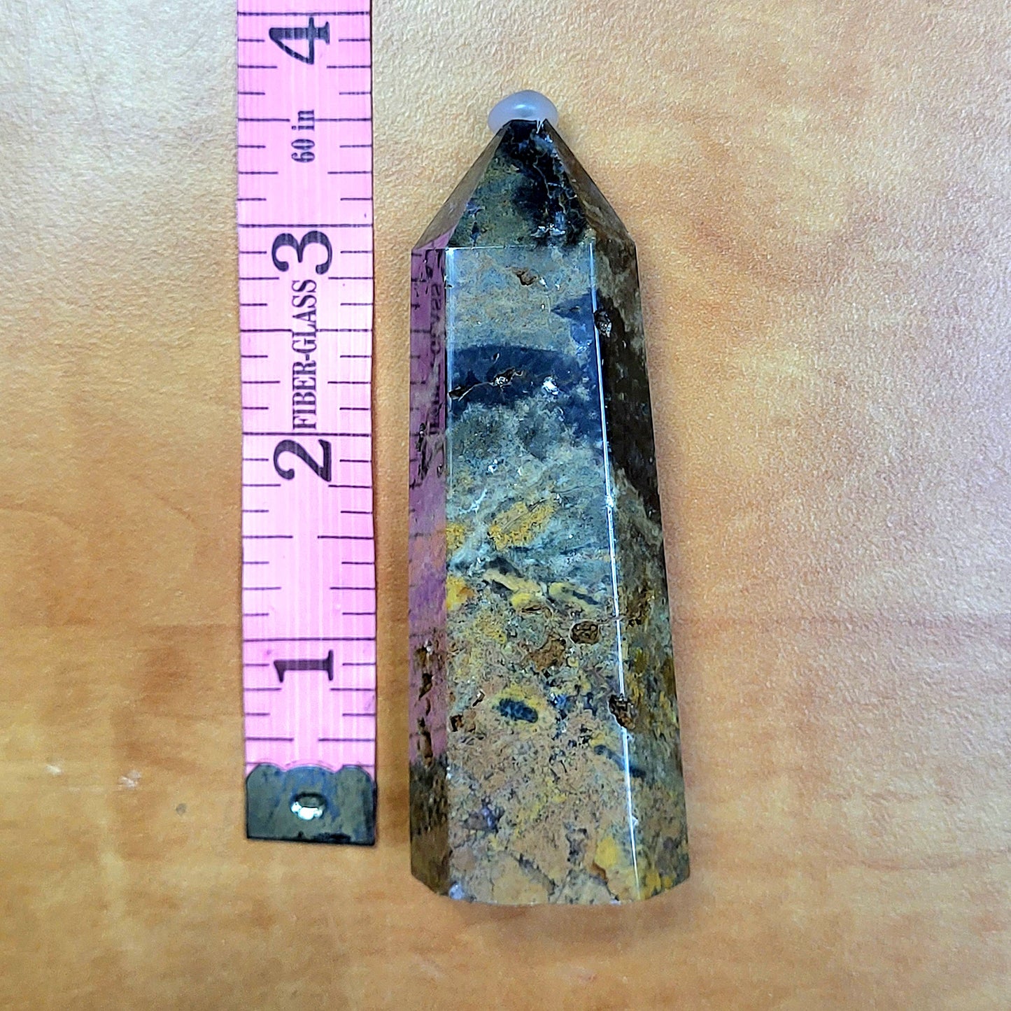 Ocean jasper tower with unique patterns and colors, ideal for home decor or crystal collection