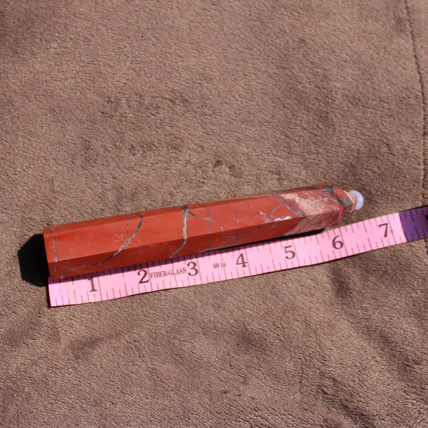 Red Jasper Tower from Different Branches LLC with Natural Striations and Polished Finish