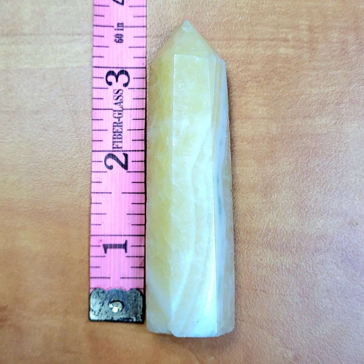 Yellow Calcite Towers Crystal with Smooth Surface and Natural Color Variation for Healing and Decor