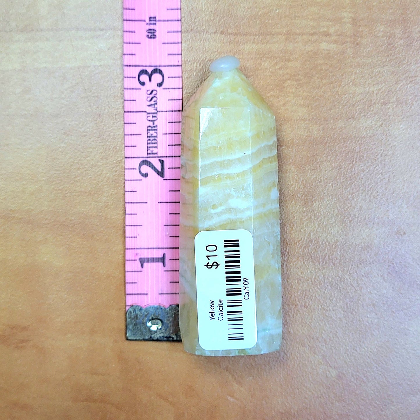 Yellow Calcite Towers with Natural Striations, Ideal for Home Decor and Crystal Healing