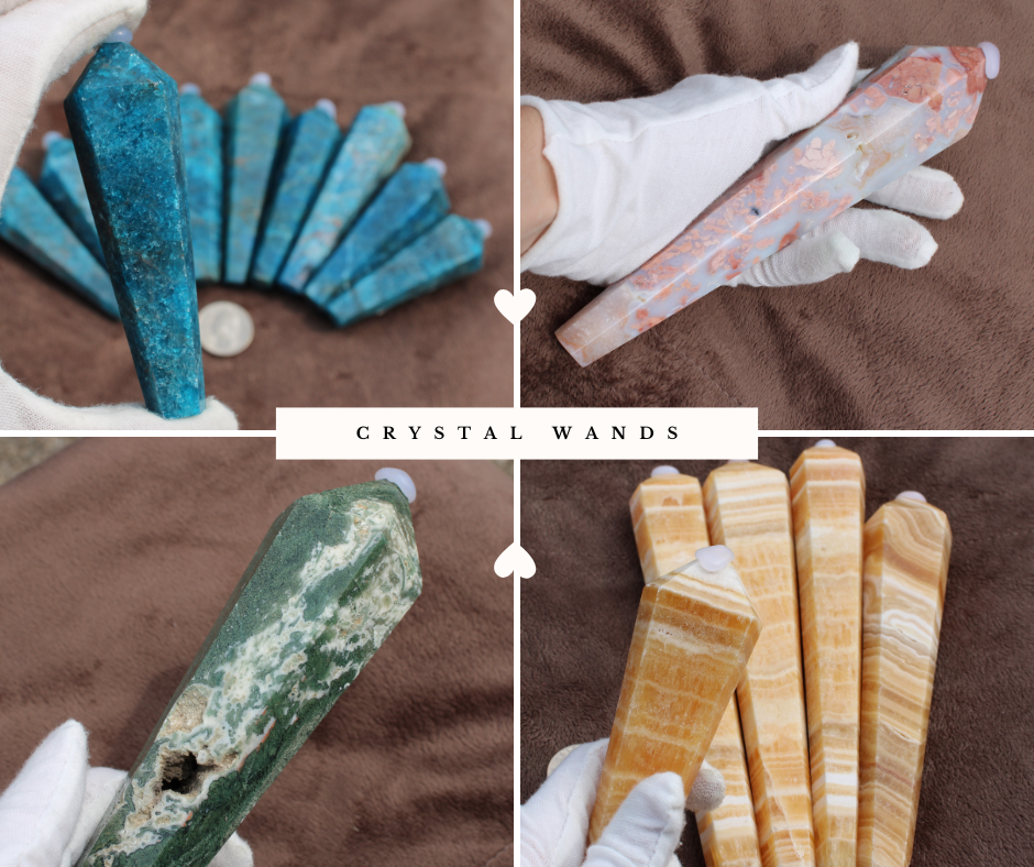 Carved Crystal Wands