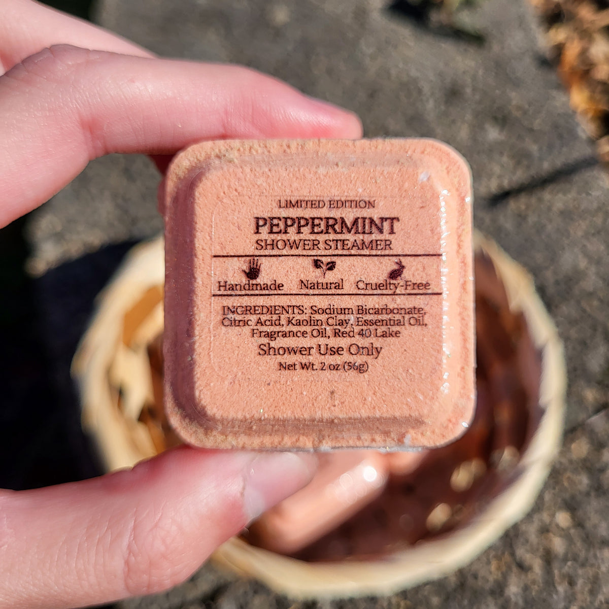 Peppermint Shower Steamer - Limited Seasonal Inventory
