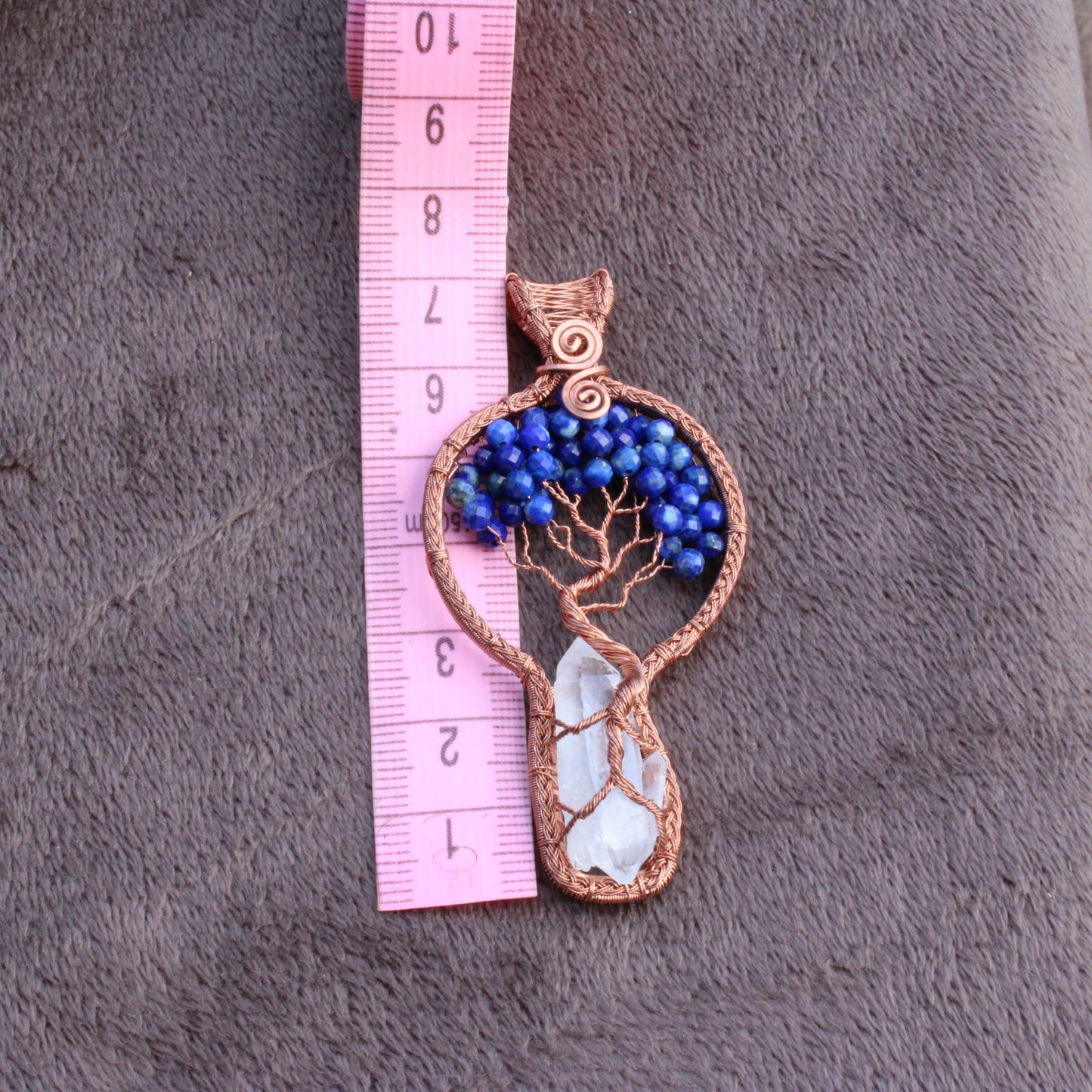 Lapis lazuli tree of life keyway pendant