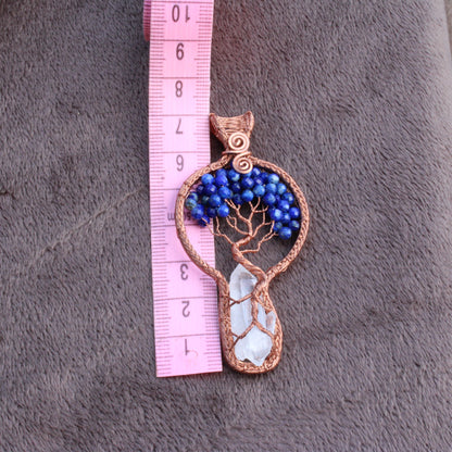 Lapis lazuli tree of life keyway pendant