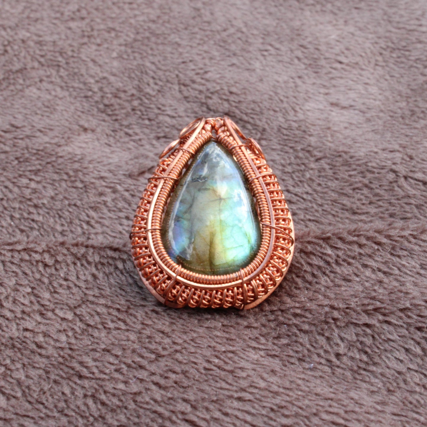 Labradorite Copper ring