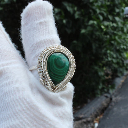 Malachite Sterling Silver Ring