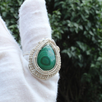 Malachite Sterling Silver Ring