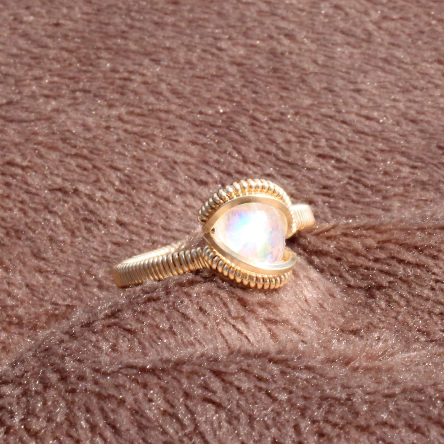 Rainbow Moonstone 14k Gold Fill Ring