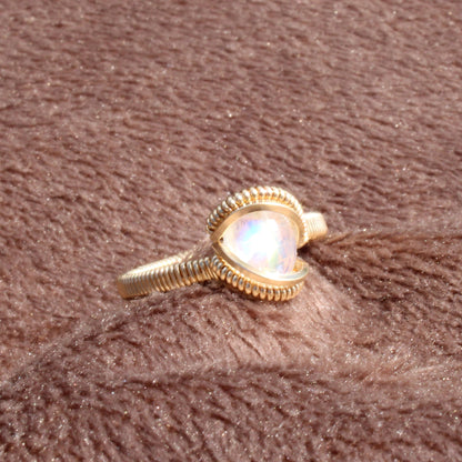 Rainbow Moonstone 14k Gold Fill Ring
