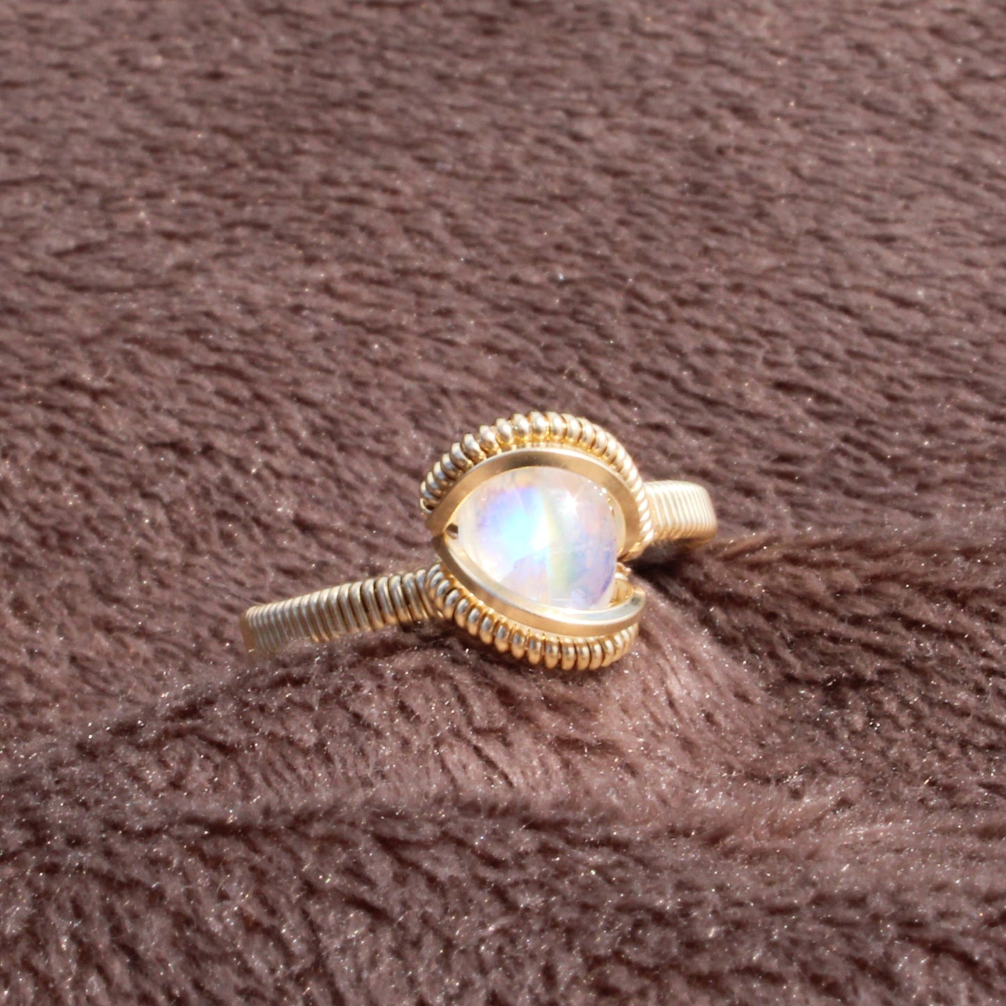 Rainbow Moonstone 14k Gold Fill Ring