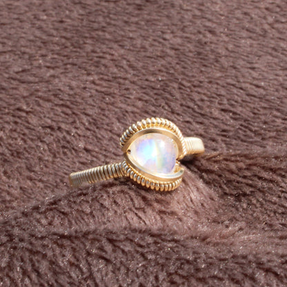 Rainbow Moonstone 14k Gold Fill Ring