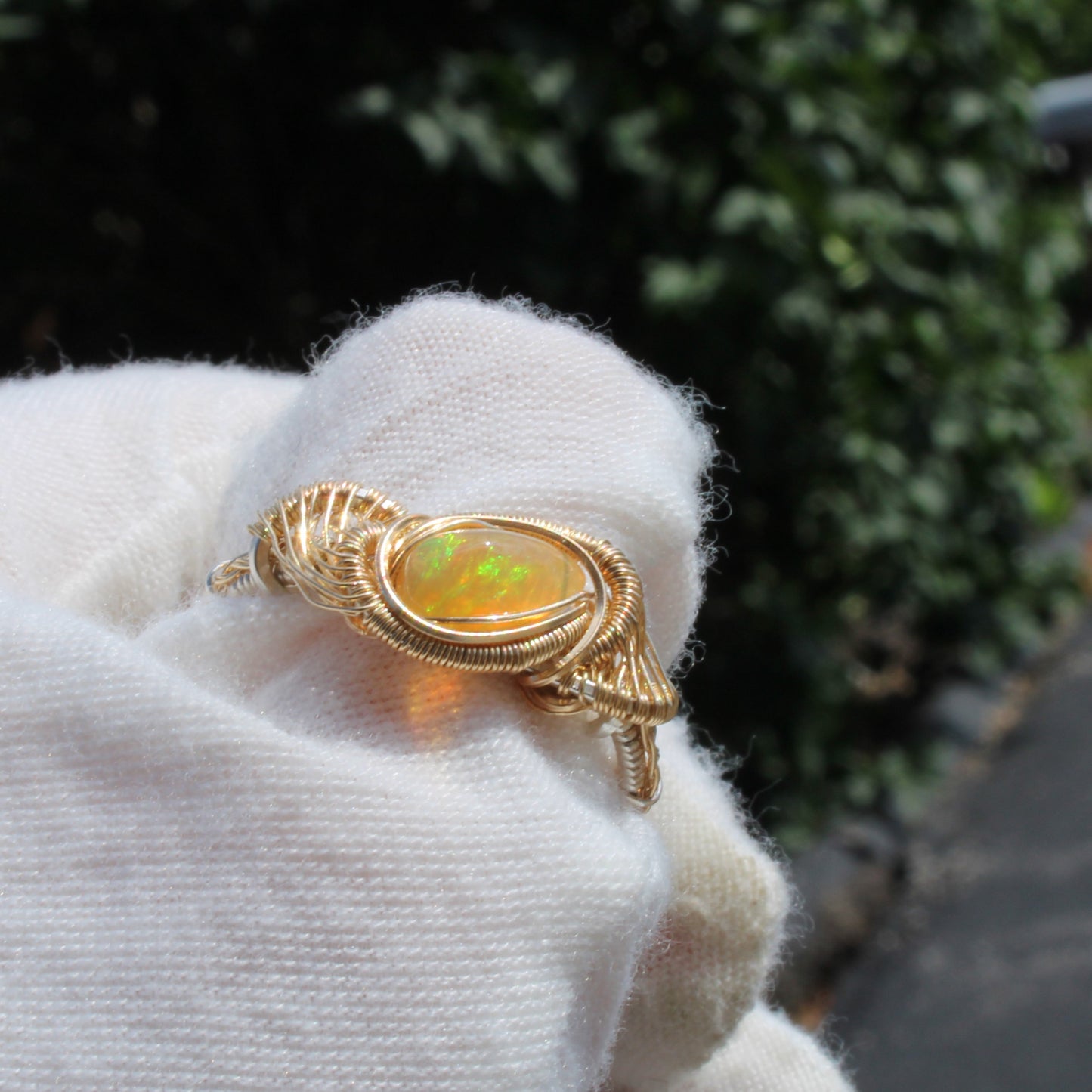 Ethiopian Opal Mixed Metal Ring