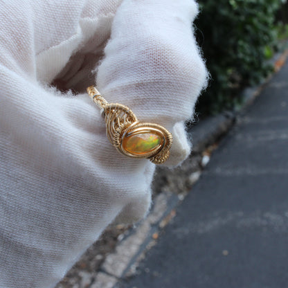 Ethiopian Opal Mixed Metal Ring