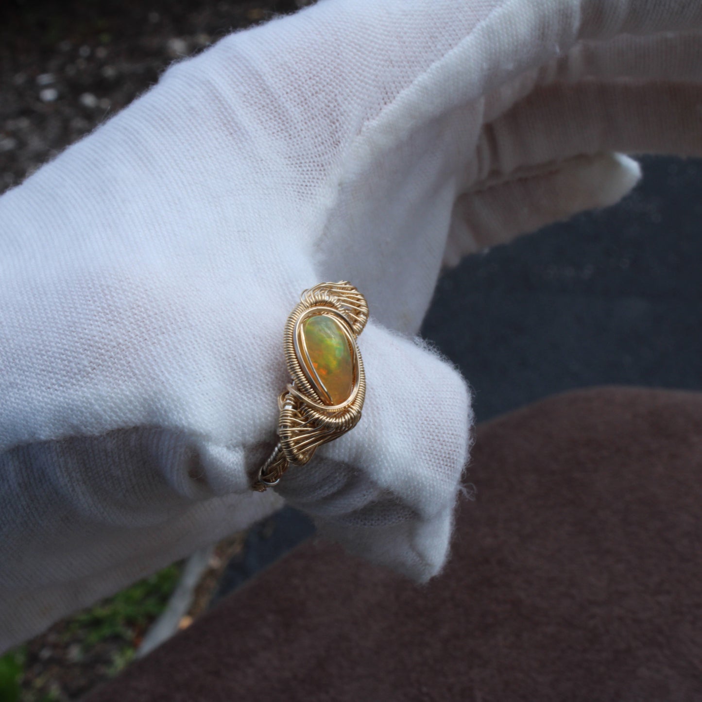 Ethiopian Opal Mixed Metal Ring