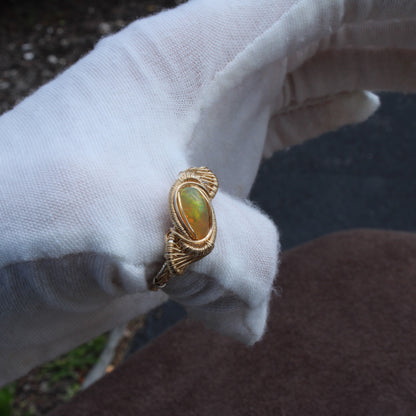 Ethiopian Opal Mixed Metal Ring