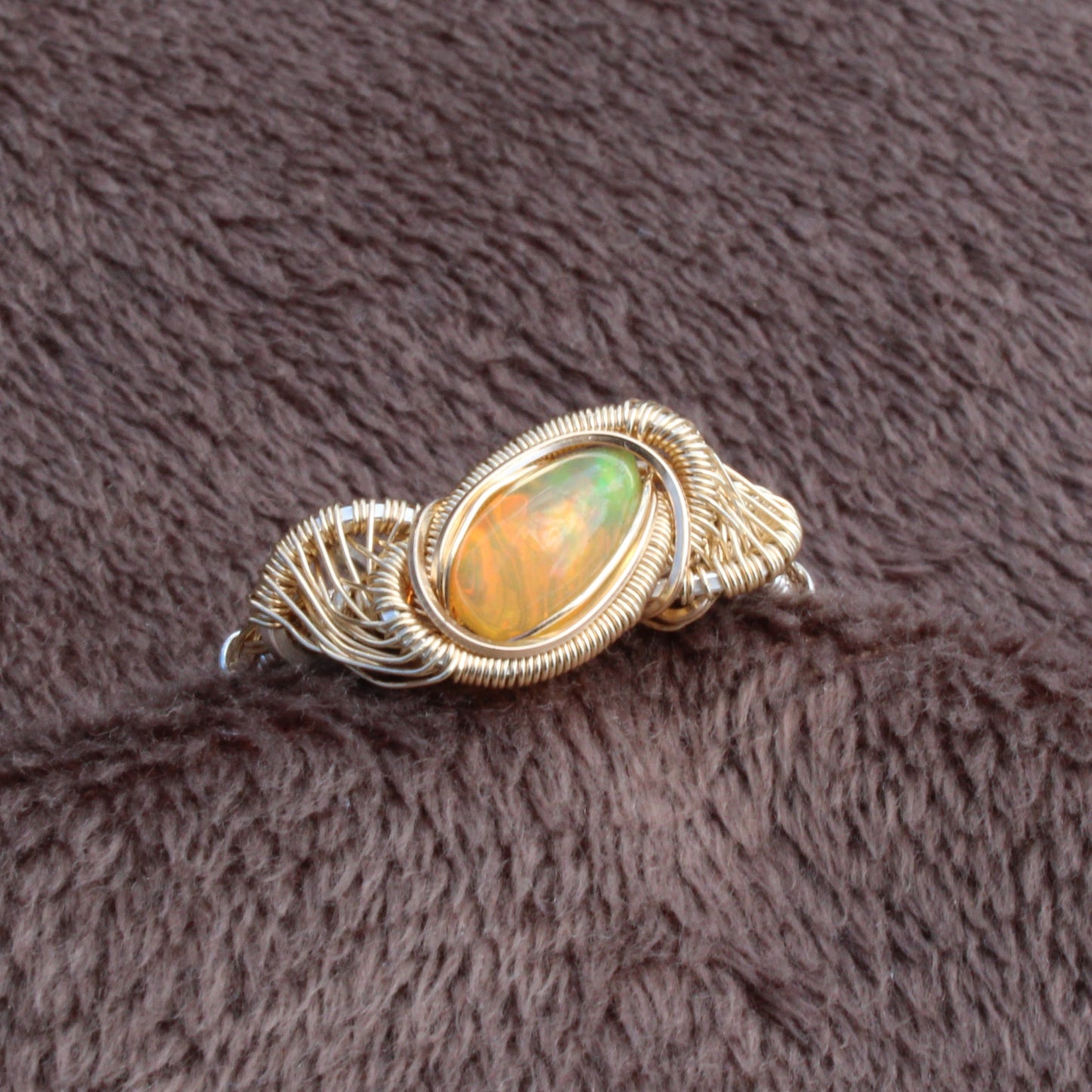 Ethiopian Opal Mixed Metal Ring