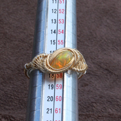 Ethiopian Opal Mixed Metal Ring