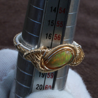 Ethiopian Opal Mixed Metal Ring