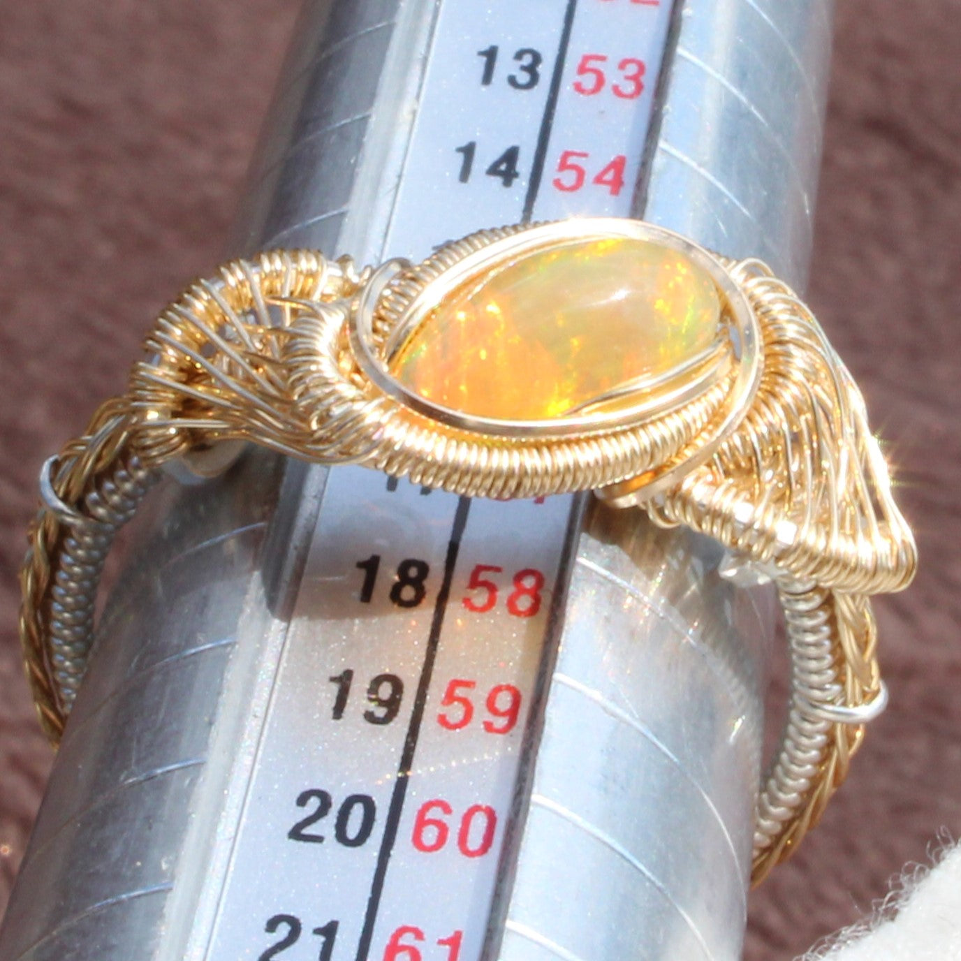 Ethiopian Opal Mixed Metal Ring