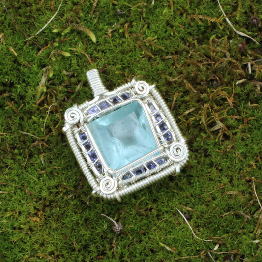 Calm Waters - Blue flourite, iolite- American Mined