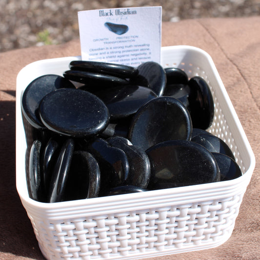 Obsidian Worry Stone - Summer 2025