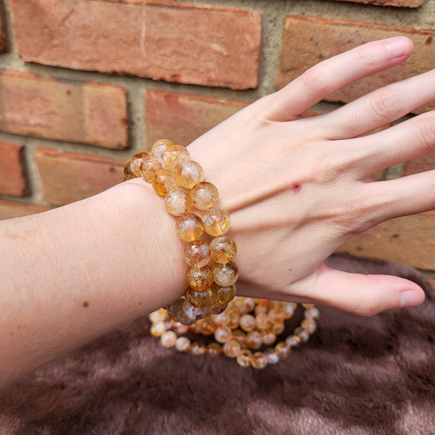 Beautiful citrine bracelet showcasing shimmering beads, perfect for jewelry lovers