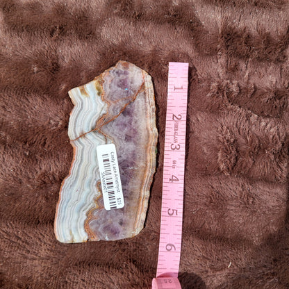 Unique Crazy lace amethyst slab showcasing beautiful patterns and colors, perfect for crystal collectors