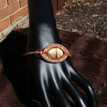 Dragon Eye Labradorite Bracelet with Copper Accents and Elegant Design for Stylish Accessories
