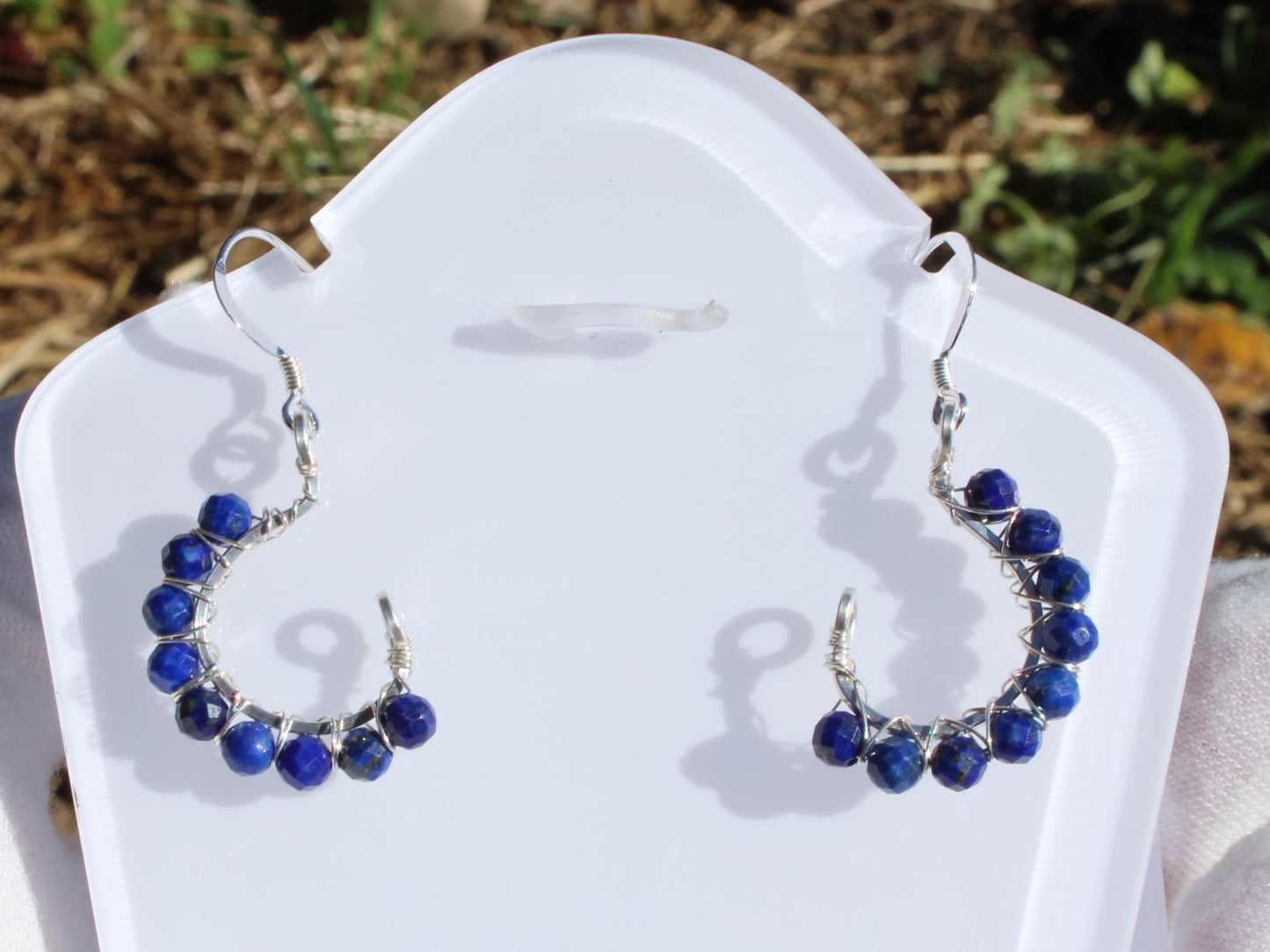 Faceted Bead Earrings - Peridot, garnet, lapis - Made to order with silver accents and unique design