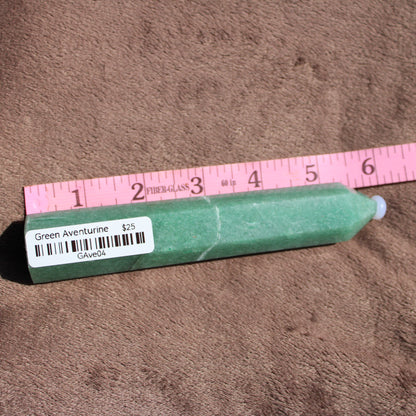 Green Aventurine tower with a smooth finish and polished surface, perfect for decor or healing purposes