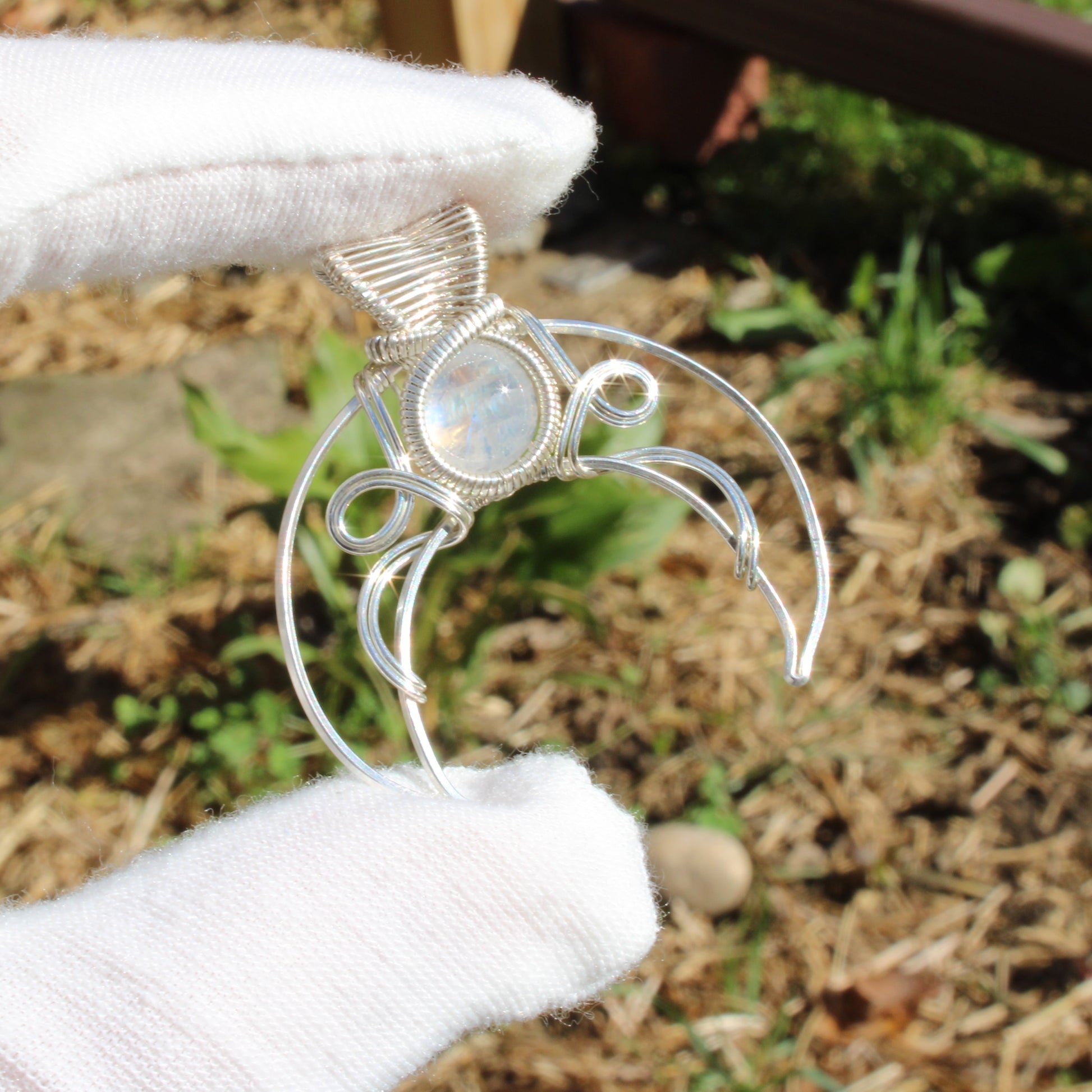 Jim Henson's Labyrinth sterling silver pendant with intricate design featuring a shimmering stone