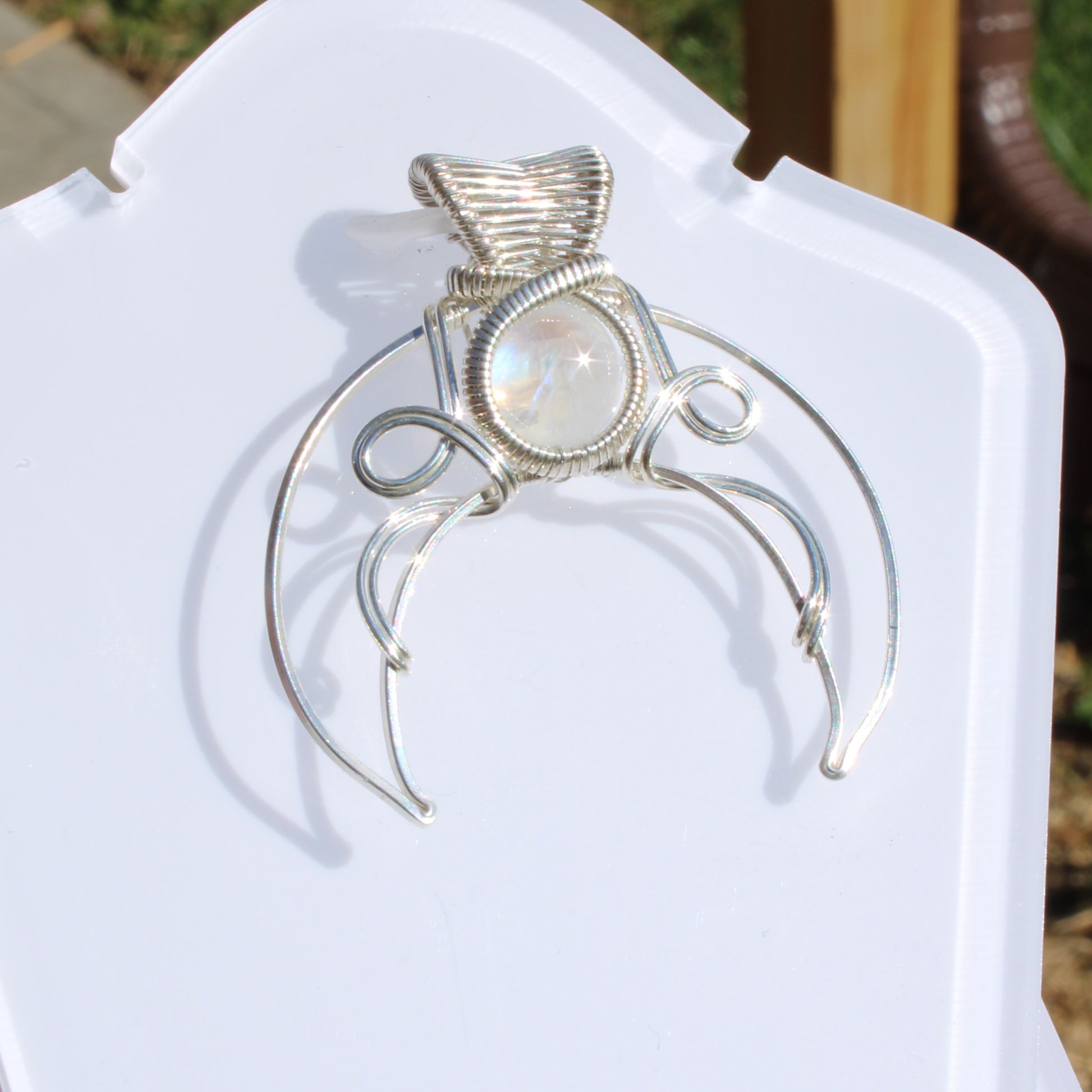 Jim Henson's Labyrinth sterling silver pendant with an intricate design featuring a circular stone