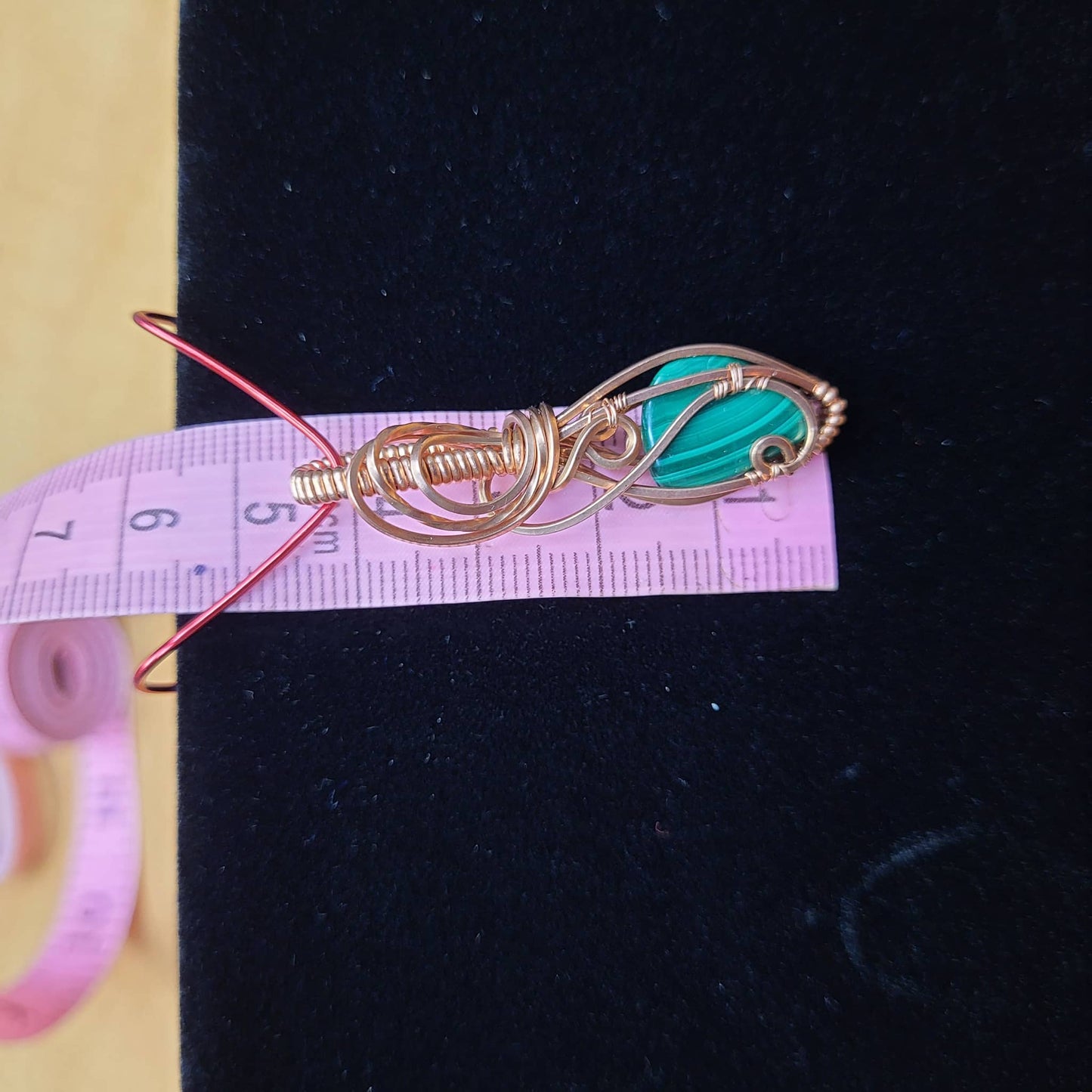 Handcrafted Malachite Wire-Wrapped Pendant with Unique Design for Elegant Jewelry Styling