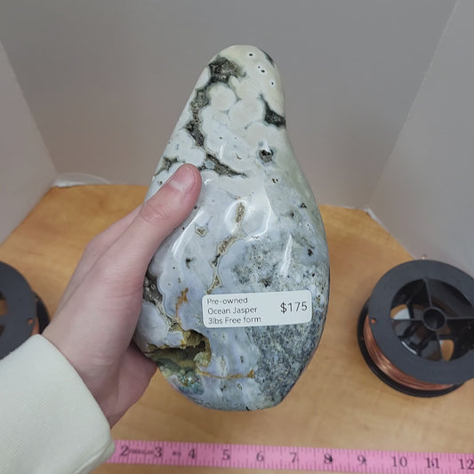 Pre-Owned Ocean Jasper Freeform – Polished Statement Stone | Sold As Is