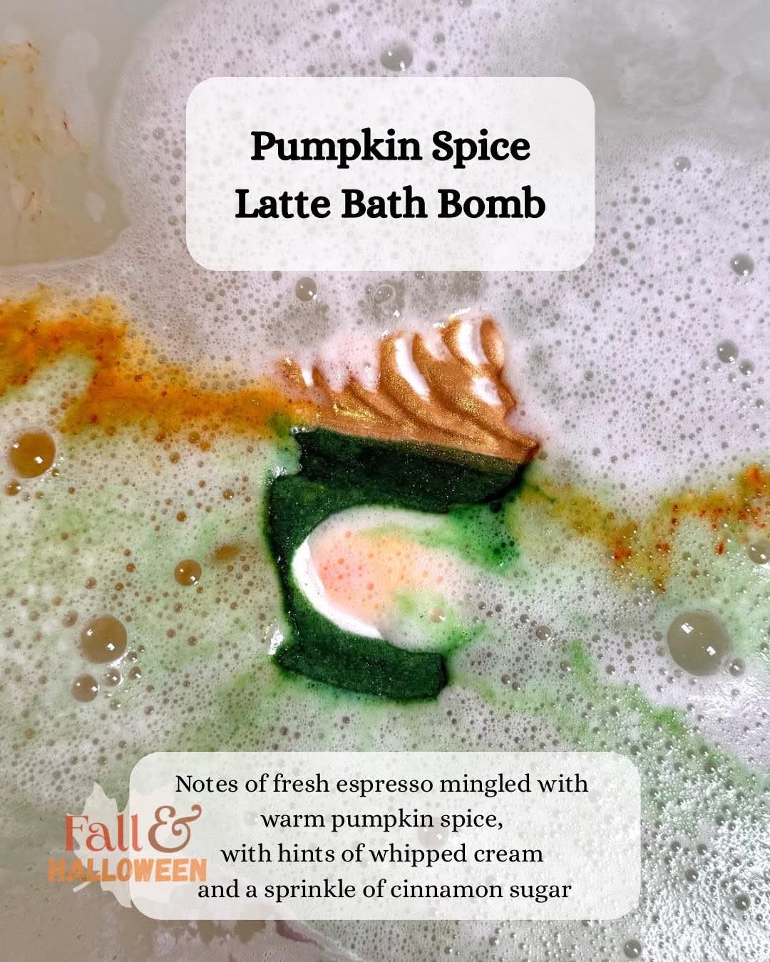 Pumpkin Spice Late shaped bathbomb - Limited Seasonal Inventory