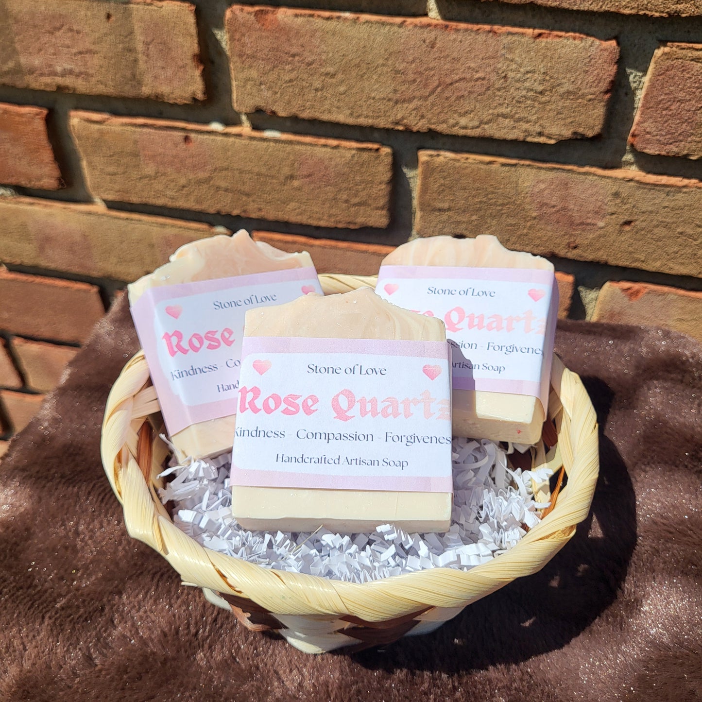 Rose Quartz Crystal Inspired Soap | Lavender, Rose Geranium & Vanilla | Handmade Artisan Soap | Kindness & Compassion Gift